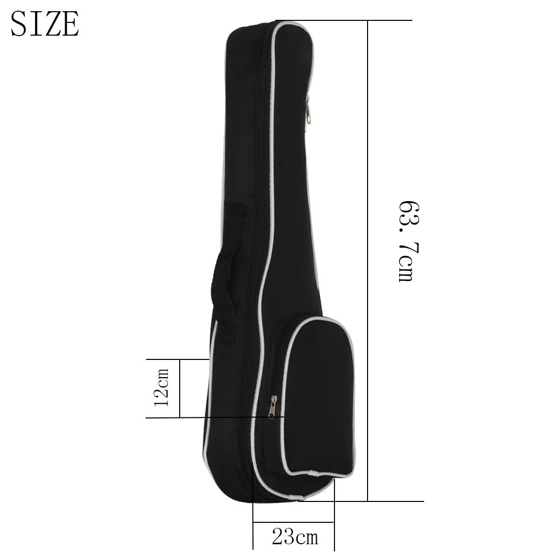 Portable 23-Inch Ukulele Bag Small Guitar Universal Padded Waterproof Pocket Guitar Case Thickened Storage Oxford Cloth Backpack