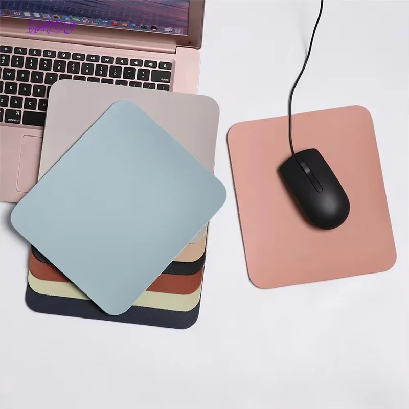 Creative Universal Anti-slip Mouse Pad Leather Gaming Mice Mat New Desk Cushion Fashion Comfortable For Laptop PC MacBook