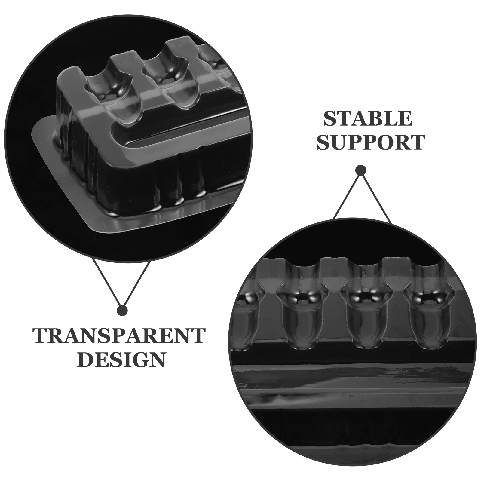 Bandeja de agujas todo en uno para tatuaje, soporte de tinta desechable para pigmentos, paleta de Microblading, bandeja organizadora de plástico grueso, 100 Uds.