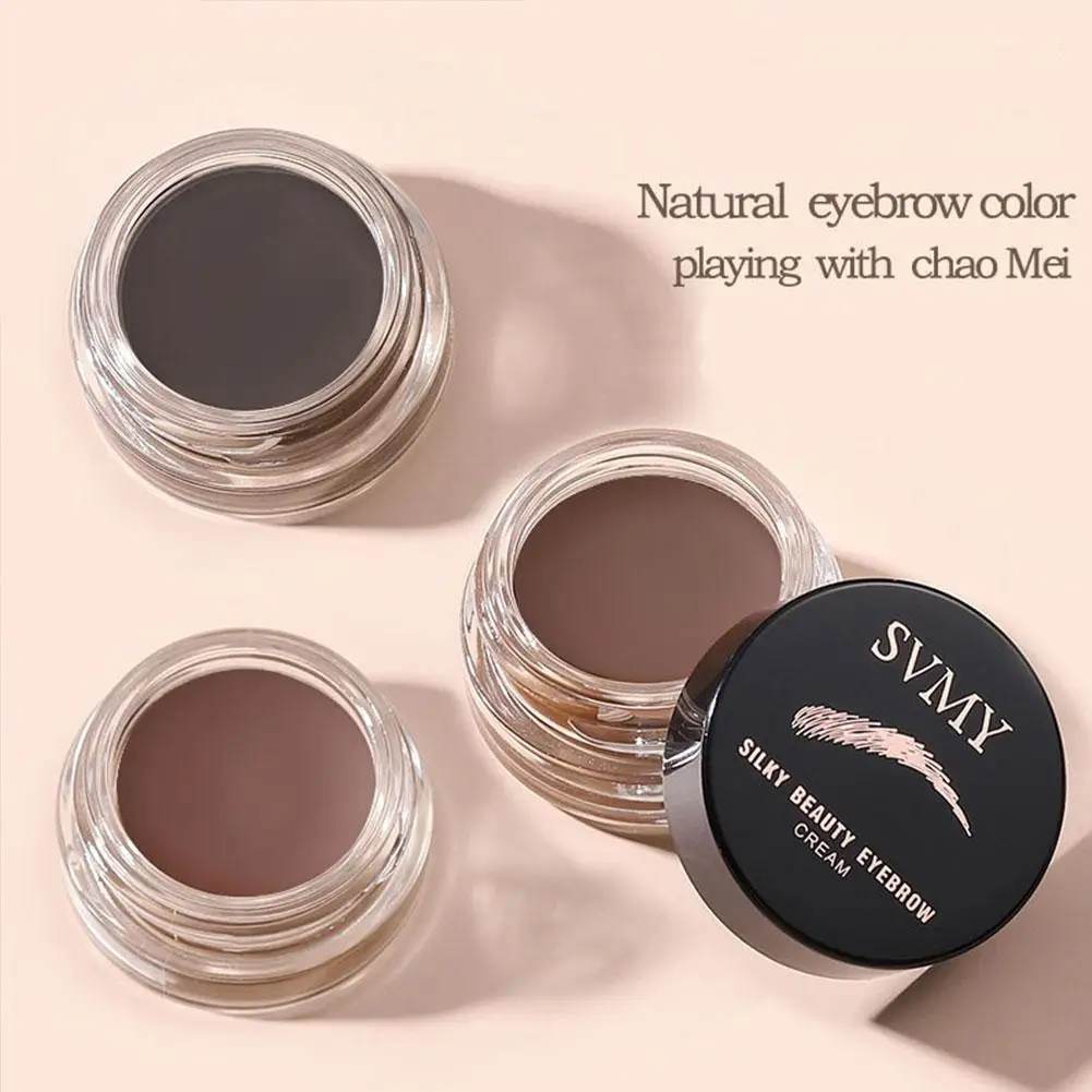 Eyebrow Cream Gel Enhancers Long-Lasting Waterproof Quick-Dry Eye Brows Pomade Gel with Brushes for Women Makeup