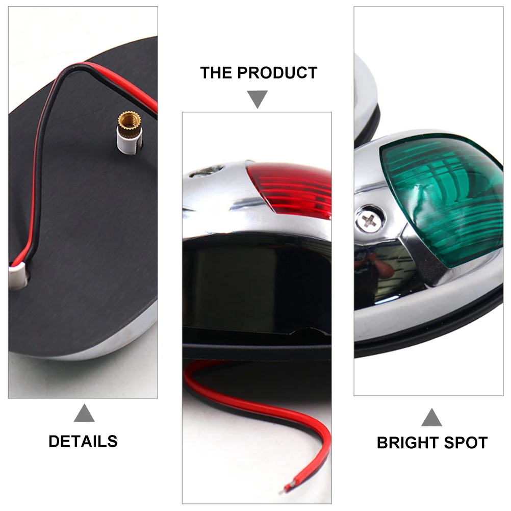 

2pcs Led Boat Navigation Lights Marine Bow Stern Signal Light For Yacht Pontoon Fishing Boat High Visibility