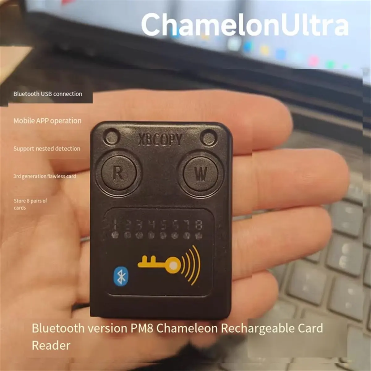 

2025 New RFID Chameleon Ultra Smart Chip Reader ISO14443 Key Detection EM125KHZ IC 13.56Mhz Decode RFID Emulator