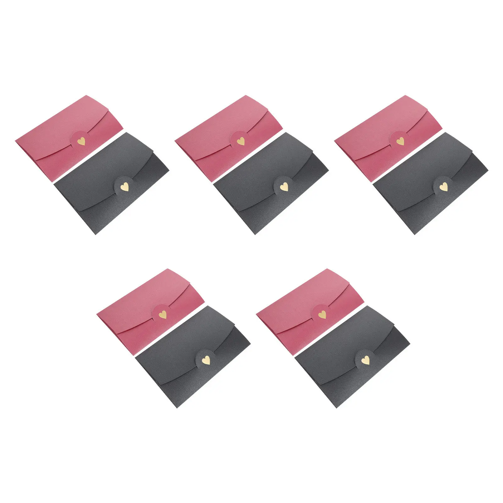 

10Pcs Love Heart Envelopes Valentine Day Multi-Function Paper Letter Holder Wedding Invitation Festival Envelope Stationery