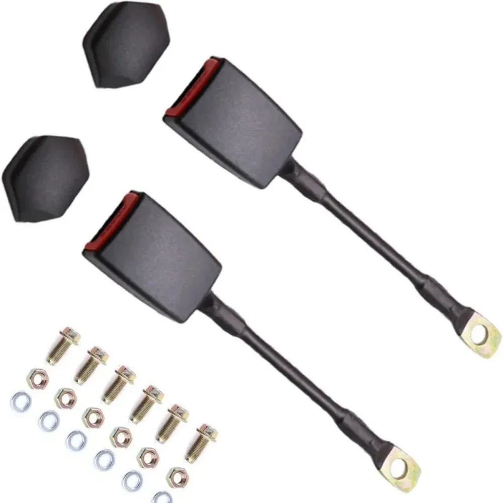 Scalable 3-point Car Seat Belt Driver's Seat Belt with Emergency Locking Car Replacement Parts Truck Golf Cart Seat Belt 2pcs