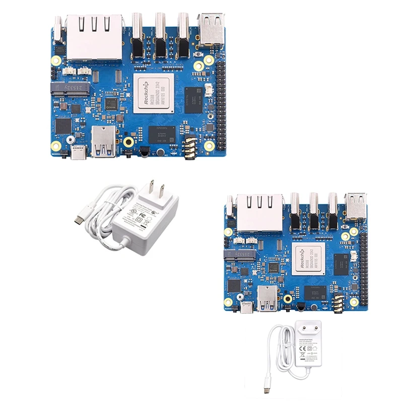 For Orange Pi 5 Plus Development Board Kit RK3588 64Bit 2.5G M.2 Slot Support 2230 Wi-Fi 6 BT Module Set US Plug