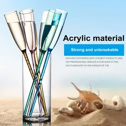 6Pcs Floating Champagne Flutes Wine Glasses 160ml Unbreakable Stemware Pool Floating Wine Glasses for Summer Beach Party
