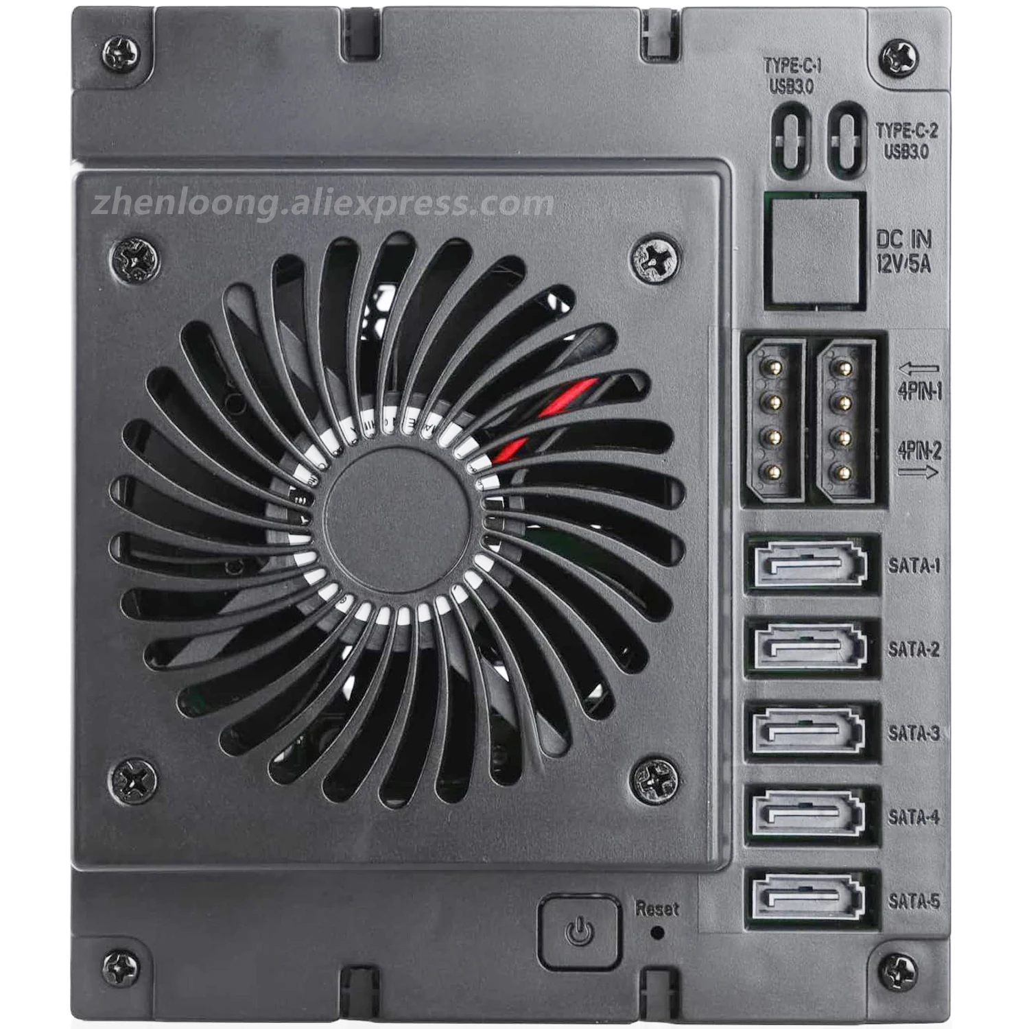 ZhenLoong 5-Bay Hot Swap Hard Drive Disk Cage Module 3.5-inch SATA