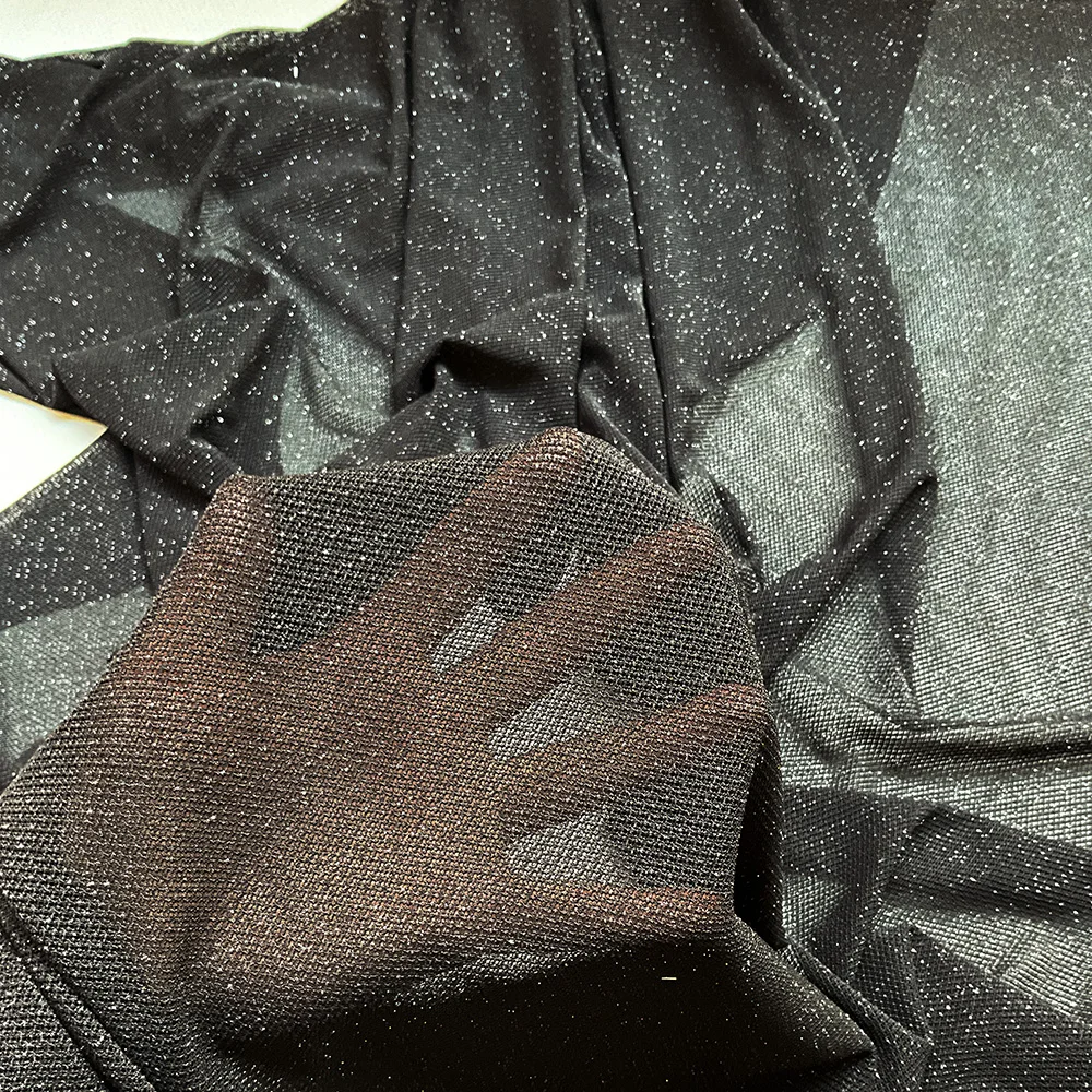 

Мерцающая мягкая эластичная сетчатая ткань, кружевная ткань серебряной линии, банкетное платье, модная нижняя ткань рубашки, ткань для рукоделия