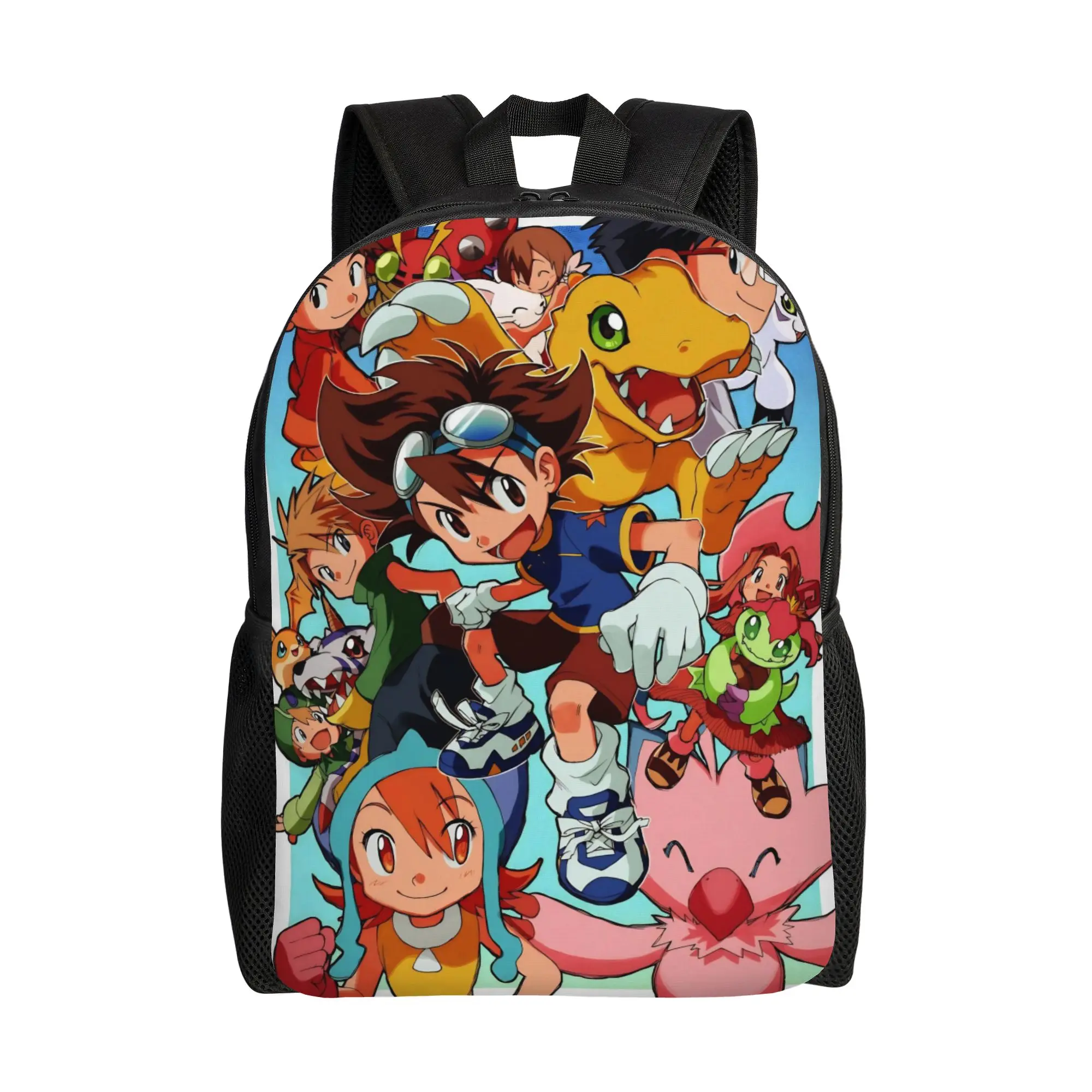 

Digimons Adventure Anime Cool Backpack Outdoor High School Hiking Travel Daypack for Men Women Laptop Shoulder Bag