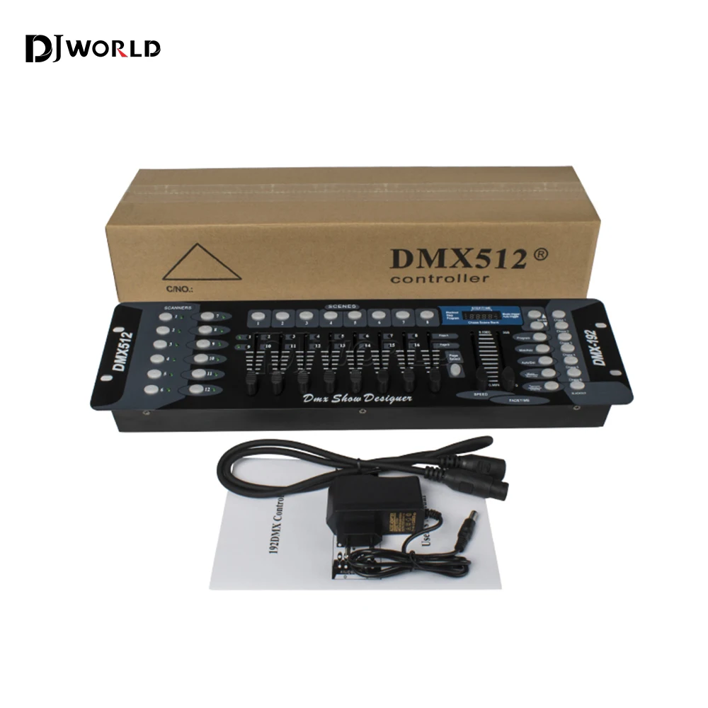 192 DMX Controller Bühnenbeleuchtung DMX 512 Konsole für LED Par Moving Head Beam Wash Strahler Bühneneffekt DJ-Ausrüstung