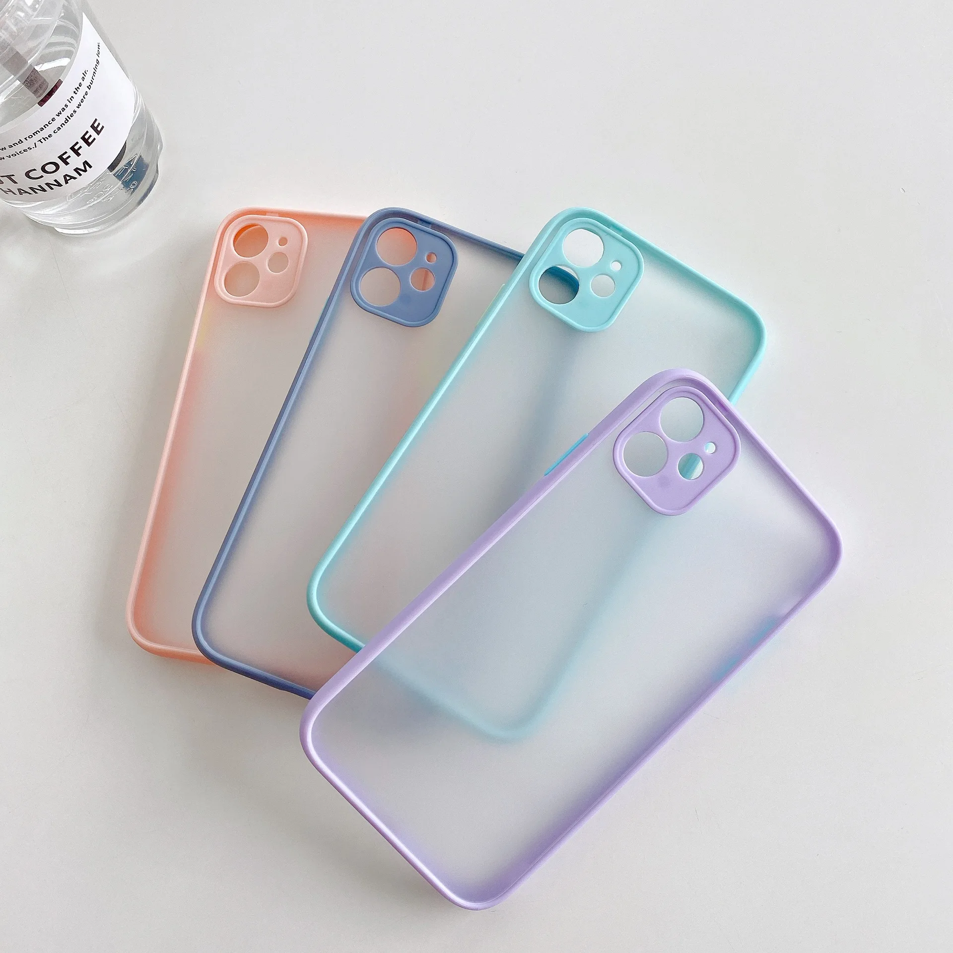 Simple Matte Bumper Phone Case For iPhone 17 16 15 14 11 12 13 Pro Max Cover XR XS X 15 8 Plus Shockproof Soft Silicone Cases view 4