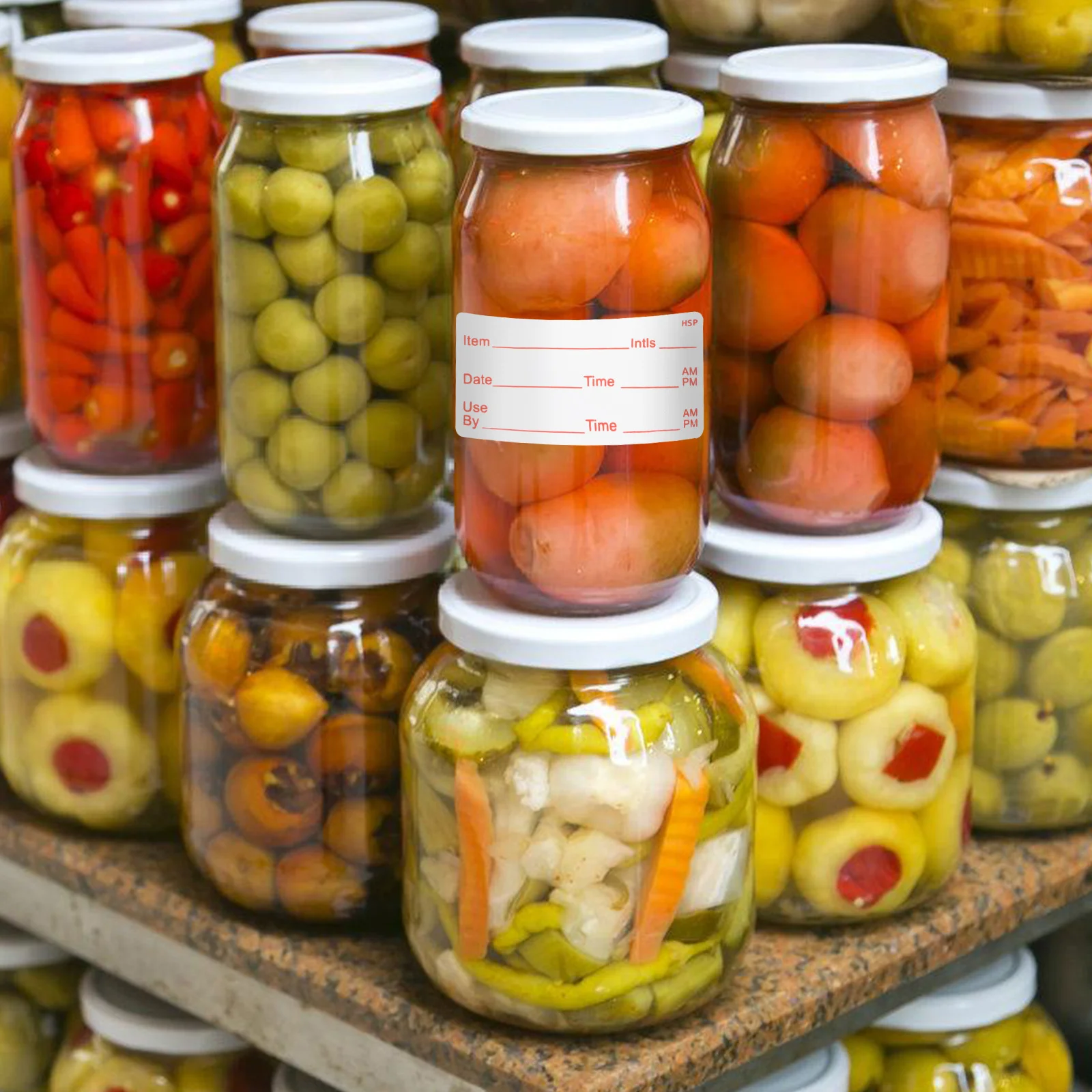 

Removable Food Storage Labels Freezer Pantry Date Stickers Fridge Containers Oil-Resistant Easy Peel Food Labels for Restaurant