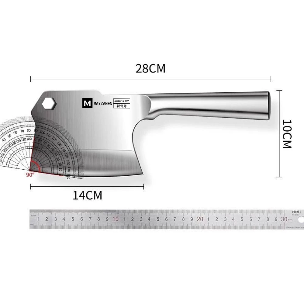 Bone-cutting axe family commercial essential! Chopping bone knife is necessary for teachers kitchen knives are multifunctional.