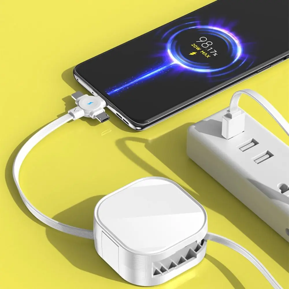 Retractable 3 In 1 Charging Cable Type C Cord Data Cable Micro USB Accessories Charger Line for iPhone /Huawei /Samsung /Xiaomi