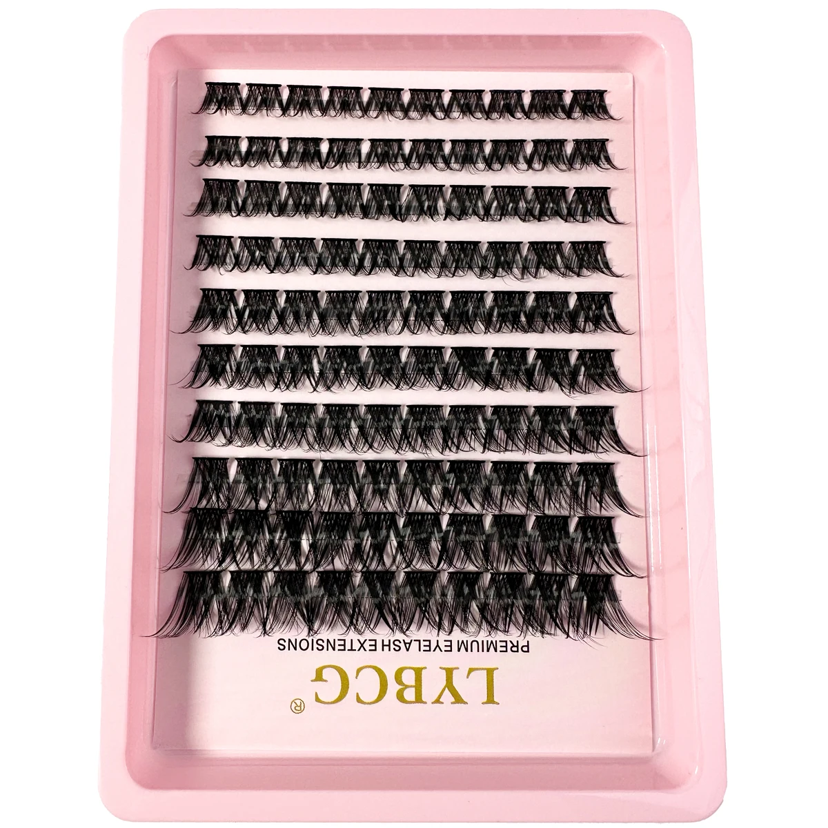 10Rows 0.07mm DIY Cluster Lashes Fluffy Volume Eyelash Extension Natural Segmented False Eyelashes Bundles Individual Lashes