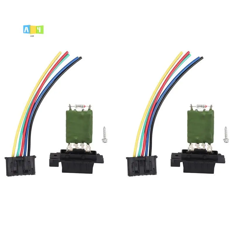 

A04E-2X Heater Motor Blower Fan Resistor With Wiring Repair Plug Harness For FIAT Opel Vauxhall Corsa 13248240 77364061