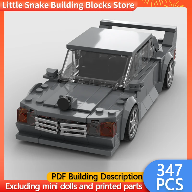 Speed Racing Car Model MOC Building Bricks 190E Performance Sedan Modular Technology Gifts Holiday Assemble Children Toys Suit