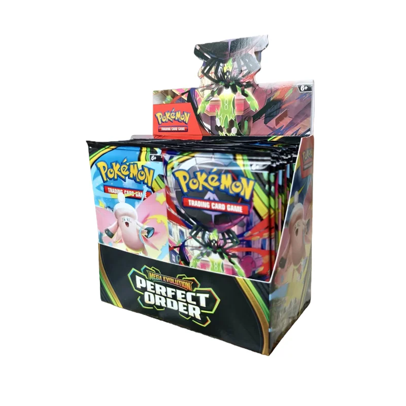 

360PCS Pokemon TCG Mega Evolution Perfect Order Booster Box card English Rare Holographic Cards for Kids Fans Gift