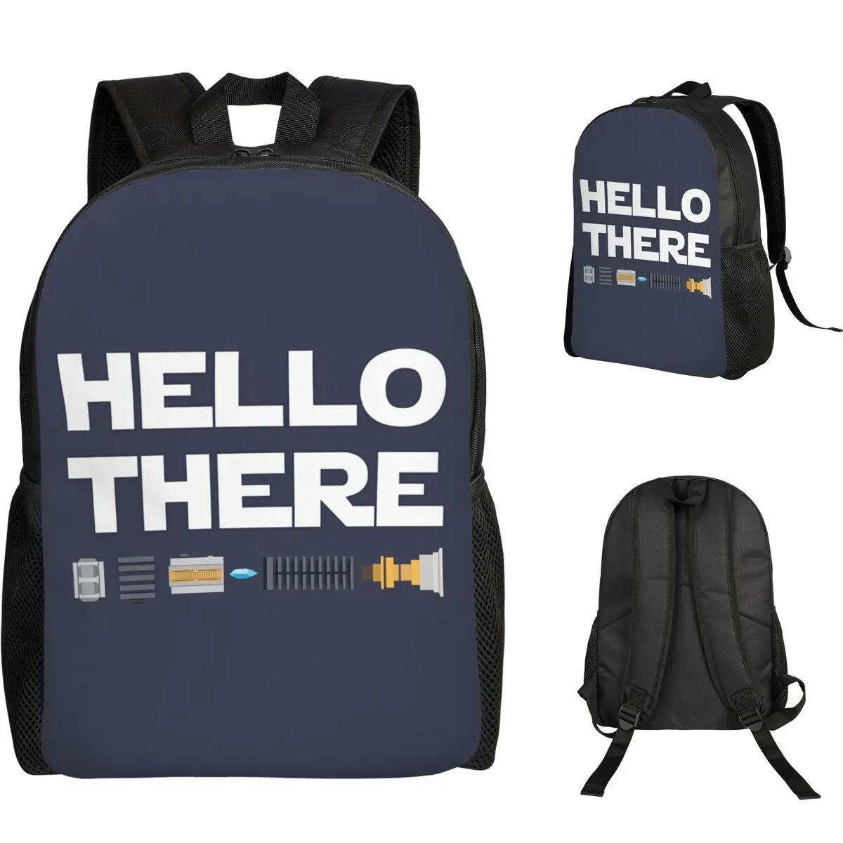 Hello There Student Backpack School Bag Hiking Travel Daypack for Boys Girls Fashion Bookbag Shoulder Bags