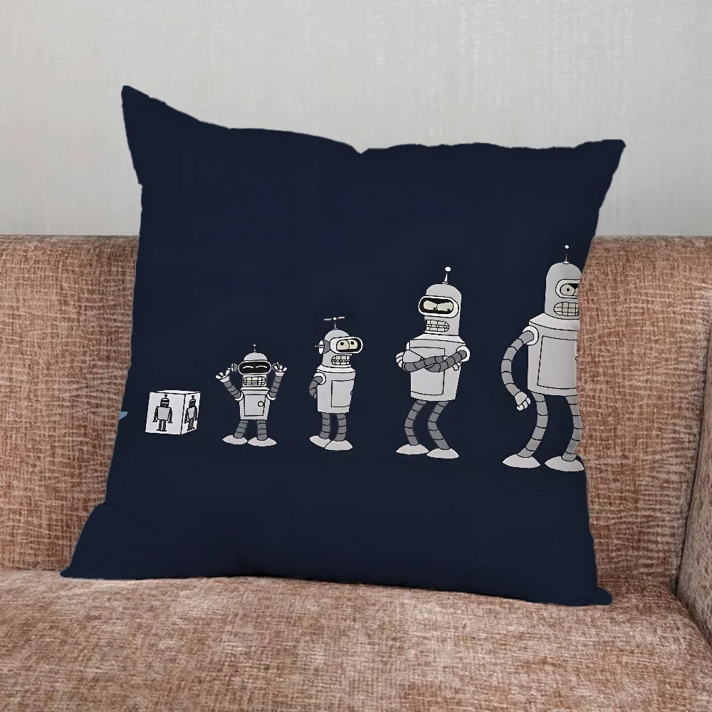 F-Futurama Anime B-Bender  Pillow Case For Home Bedroom Car Office Decoration Living Room Sofa Cushion Cover Suitable