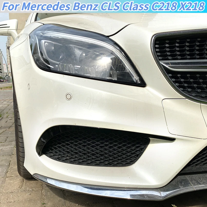

Для Mercedes Benz CLS Class C218 X218 2014 2015 2016 AMG Line Canard Body Kit, передний бампер, спойлер, противотуманная зеркальная решетка