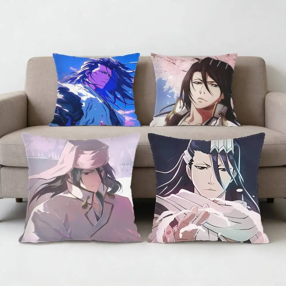 

B-Bleach Kuchiki Byakuya Pillow Case Sofa Living Room Bedroom Headboard Backrest Cushion Square Cushion Nap Time