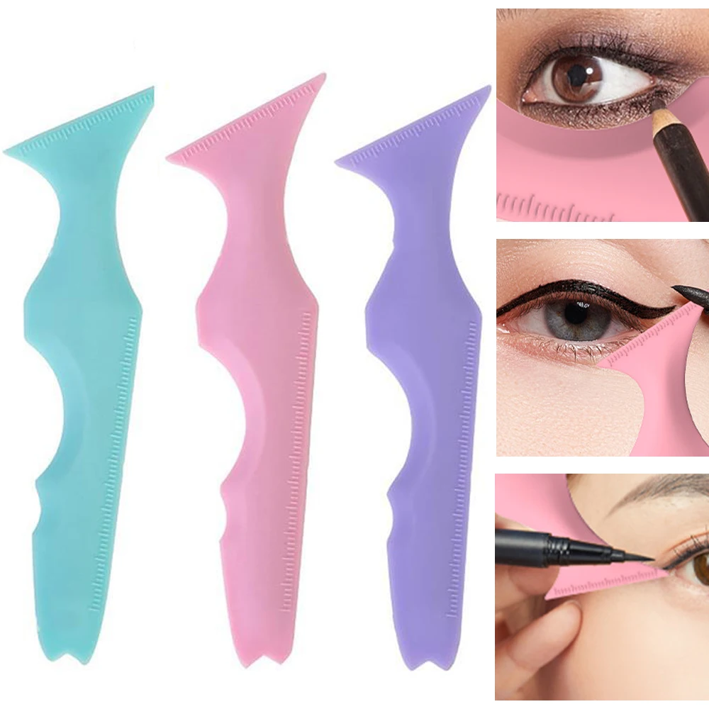 1pcs Silicone Eyeliner Ruler Eye Makeup Assist Eyeliner Tool Multi-Functional 5 in1 Eyelash Paint Lipstick Beauty Make Up Tools