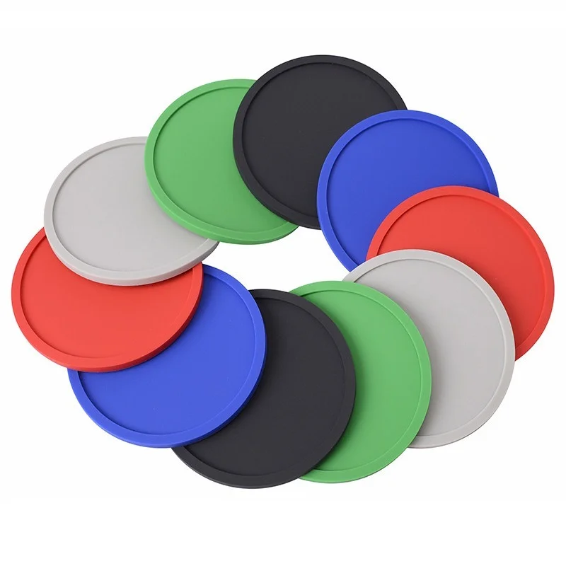 Silicone Non-slip Drinking Coaster Cup Mat Pad Coaster Table Silicone Mat Placemats Durable Coffee Cup Mat Kitchen Accessories