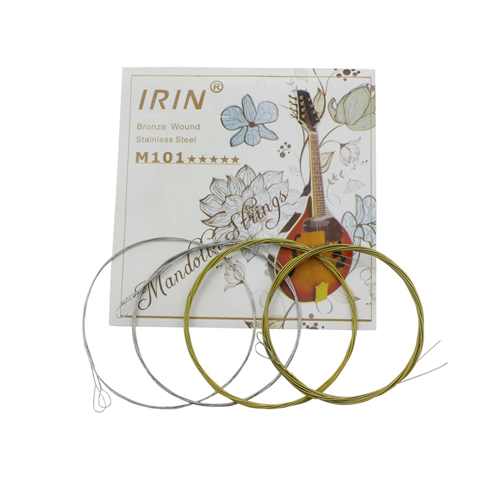 IRIN Mandolin Strings Silver-Plated Stainless Steel Copper Alloy Wound String Mandolin Strings Set Guitar Strings Accessories