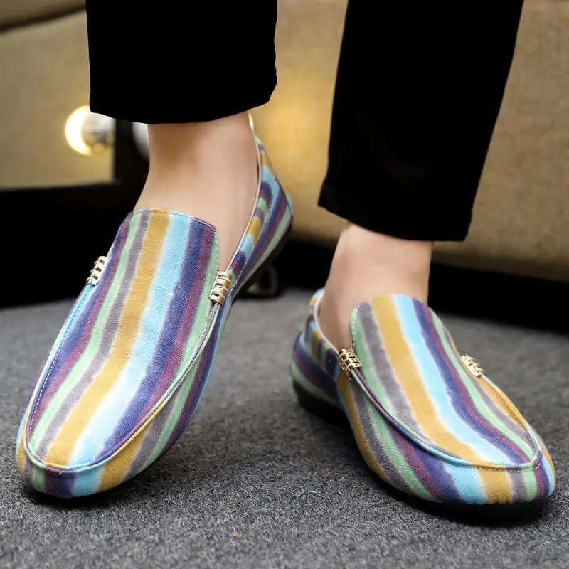 

Кроссовки в полоску больших размеров, низкие дизайнерские роскошные удобные дышащие мужские туфли для пеших прогулок по акции, новинка 44, мужская повседневная обувь