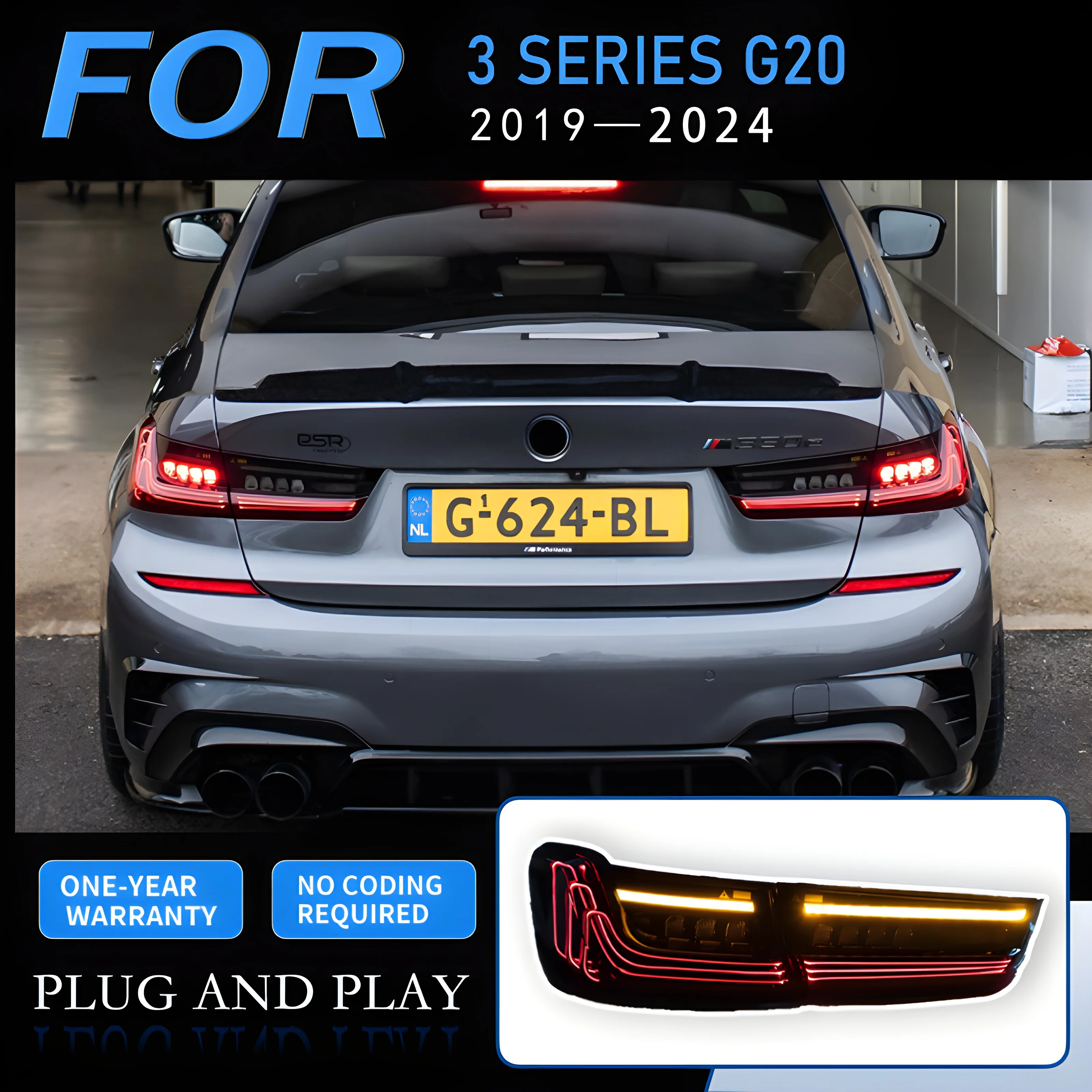 

Car Styling Taillights for BMW G20 G28 LED Laser Tail Light 2019-2024 G28 Design 320i 325i Lamp DRL Rear Turn Signal Autom