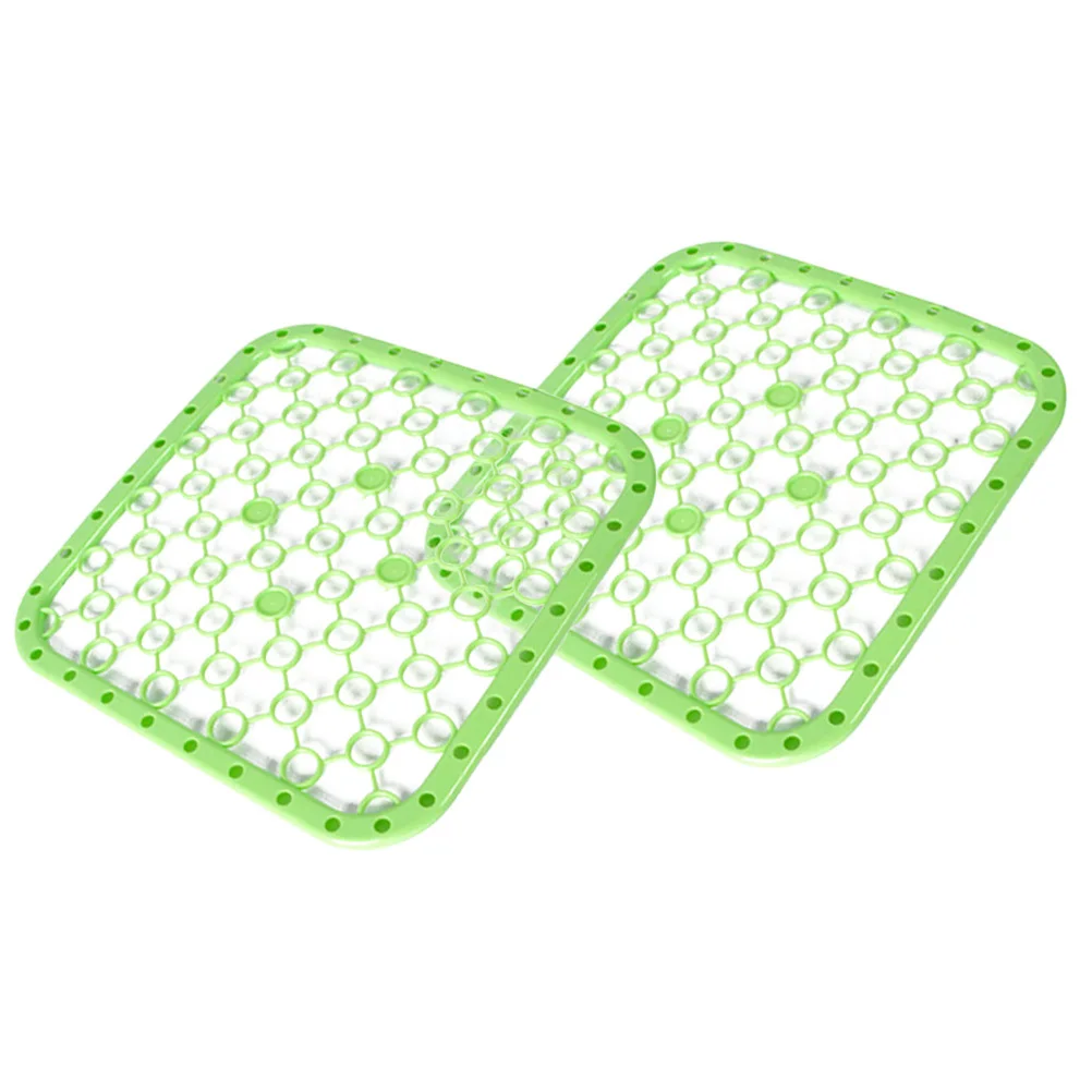 

2Pcs Kitchen Draining Pads Non-Slip Heat Resistant Lightweight Foldable Dish Mat for Home Outdoor Use Fruit Basket Drainage