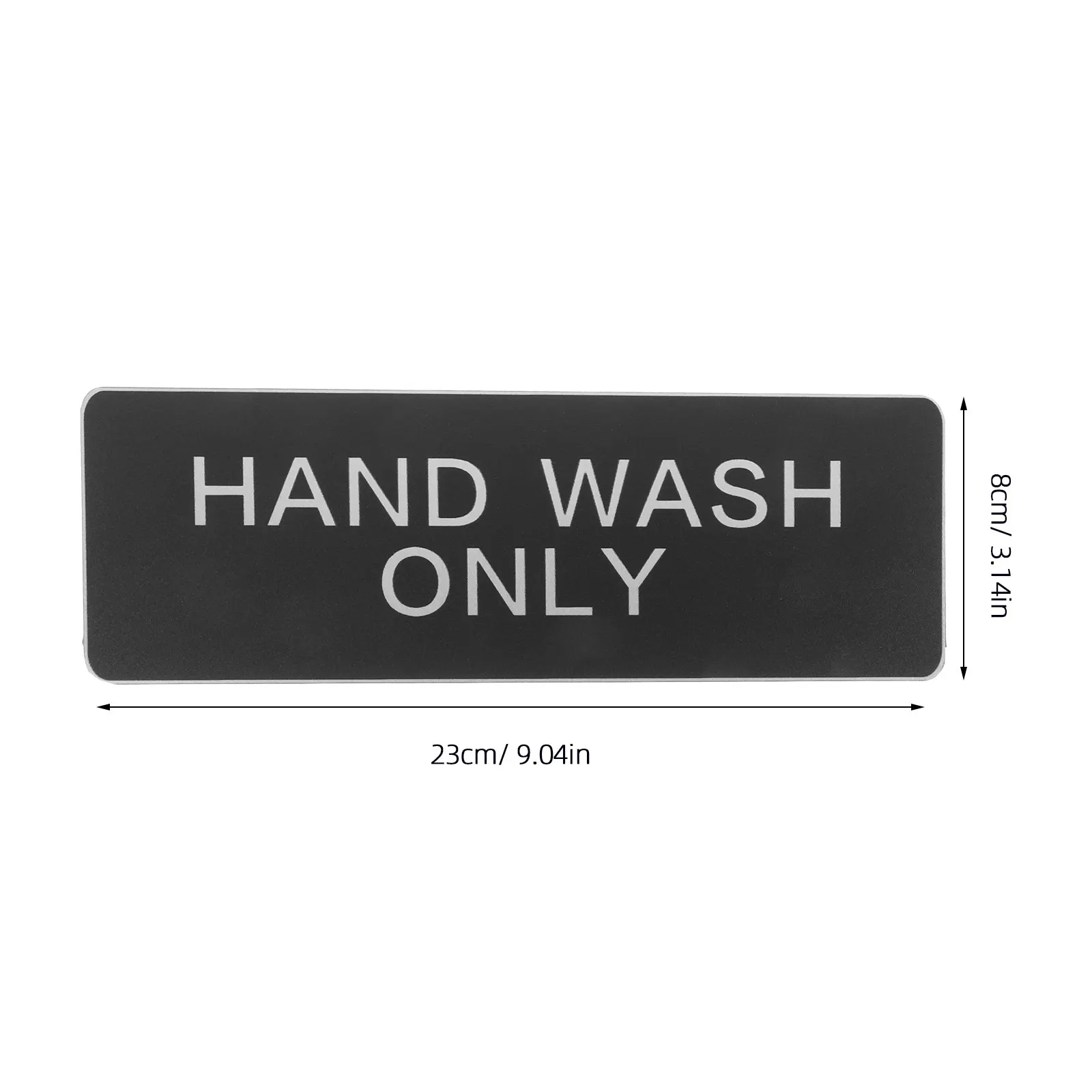 Hand Wash Only Sign Premium Aluminum Construction Sleek Design for Health Kitchens Bathrooms Restrooms Workplaces