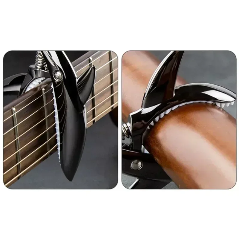 Guitar Capo Shark Acoustic Tuner Guitar Accessories Quick Change Clamp Electric Guitar Shark Capo  Musical Instrument Acoustic