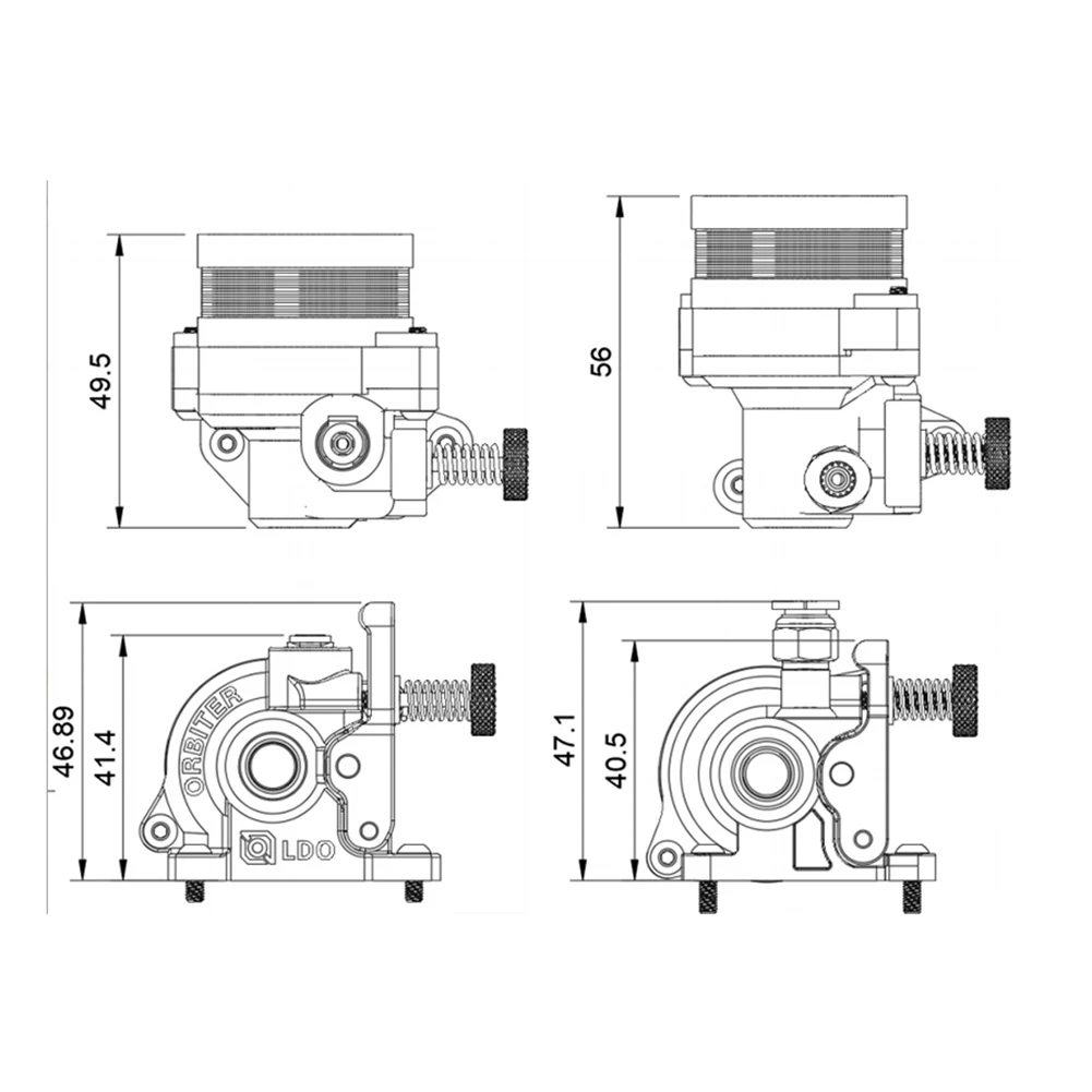 Imagem -06 - Orbitador-extrusora V2.0 com Motor Engrenagem Dupla Acionamento Direto Voron 2.4 3d Cr10 Ender3 v2 Pro Peças da Impressora 3d