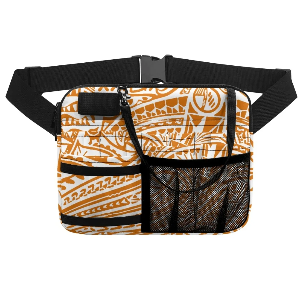 Polinésia Tribal Totem Designer Casual Saco da cintura das mulheres, Senhoras Multi Bolso Hospital Trabalho Portátil Ferramenta Médica Bolsas, Enfermeira Fanny Pack