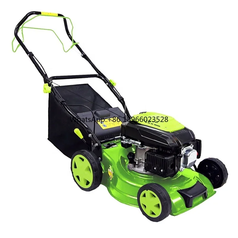 high performance 139cc 2500w self propelled petrol lawn mover gasoline power cylinder lawnmower with bag