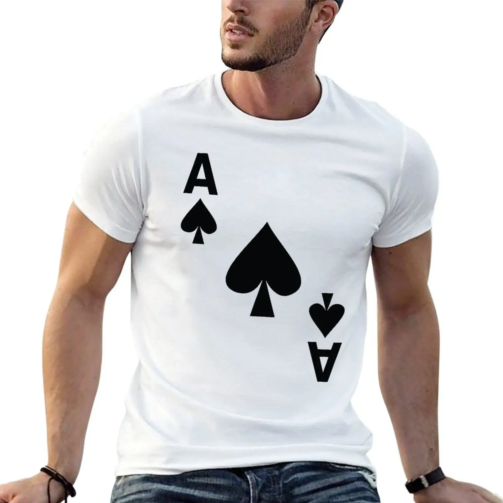 

Ace of Spades poker playing card costume T-Shirt t shirt man plain t shirts for man cotton T-Shirt