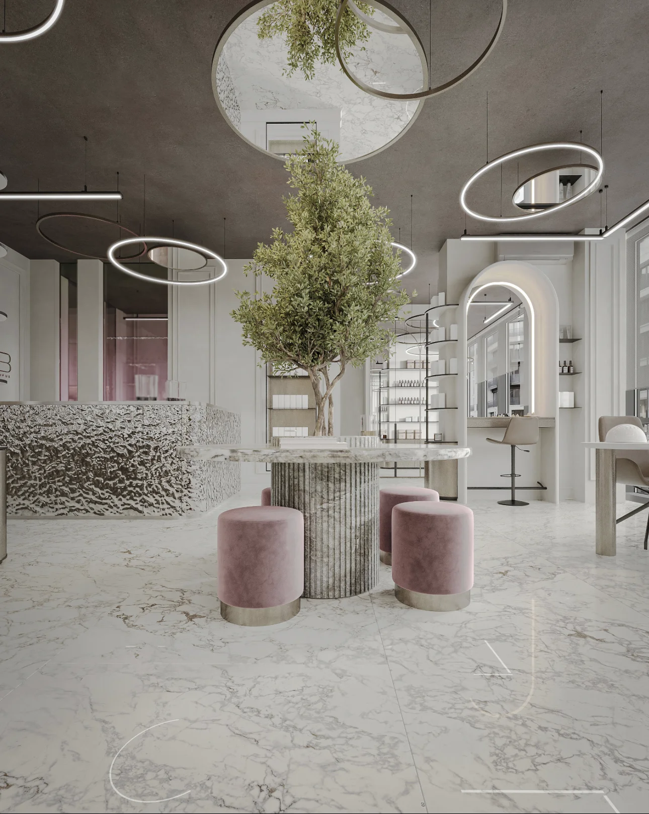

Luxury Beauty Salon Furniture Customized Salon Spa Massage Equipment Whole Salon Furniture Interior Design