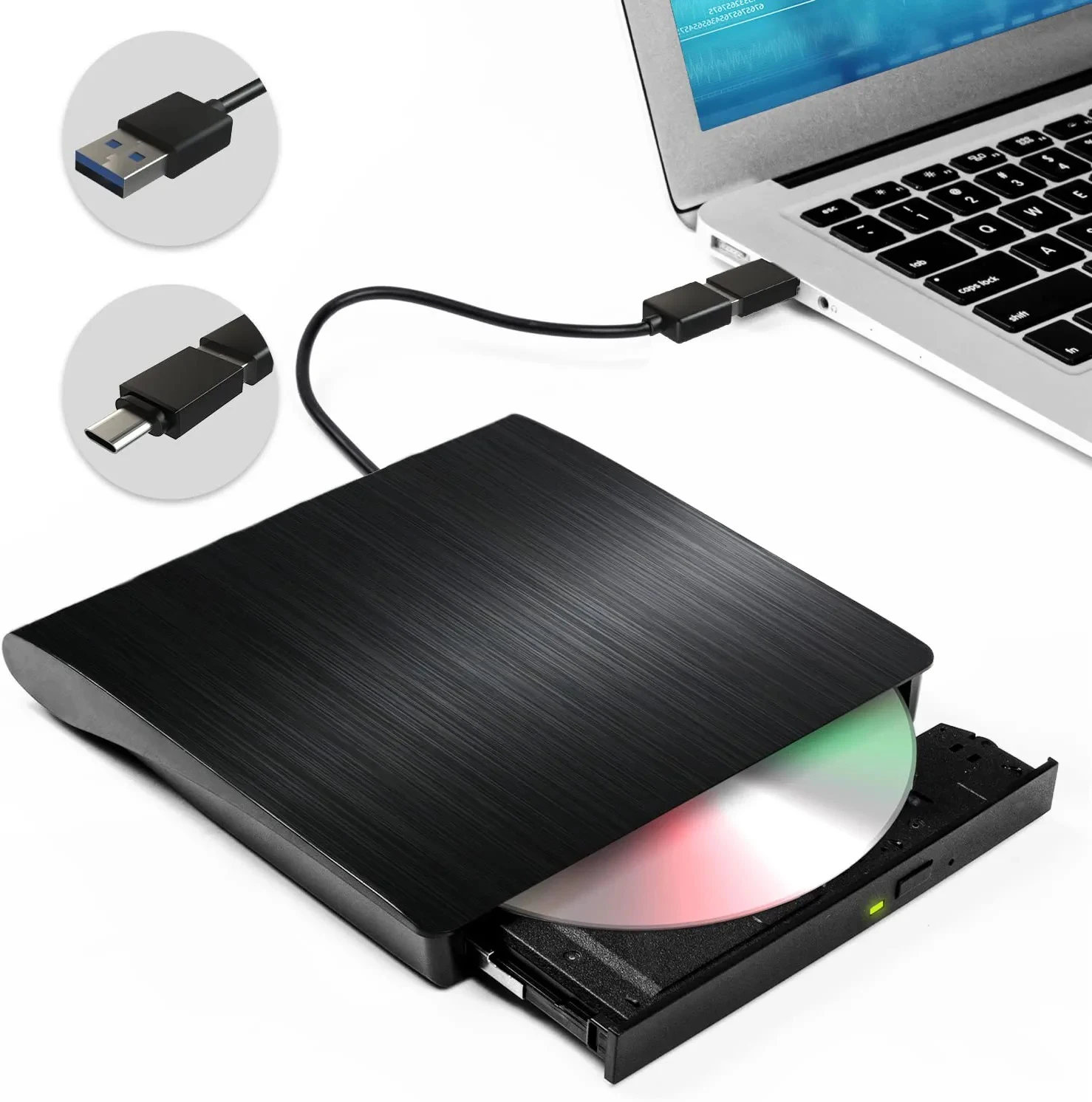 مُحَرِّك DVD خارجي USB 3.0 Type-C: أفضل خيار للكمبيوتر الشخصي والكمبيوتر المحمول