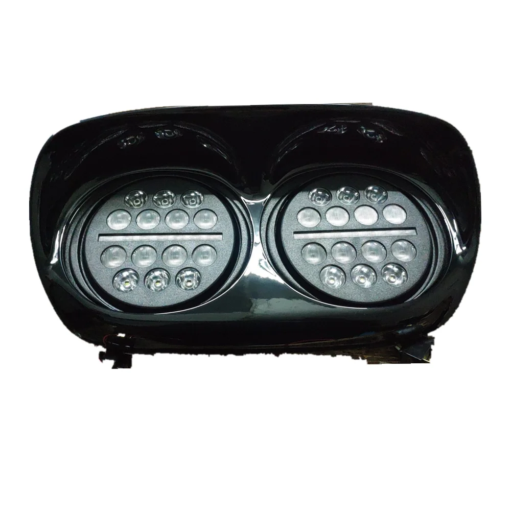 Dual Headlight 5.75inch Round Motorcycle Headlamp Head Lights For Road Glide Old