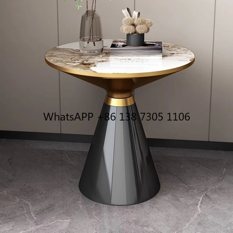 

Modern living room, sofa edge, few corners, hotel negotiation table, Nordic light luxury rock slab, creative edge, simple