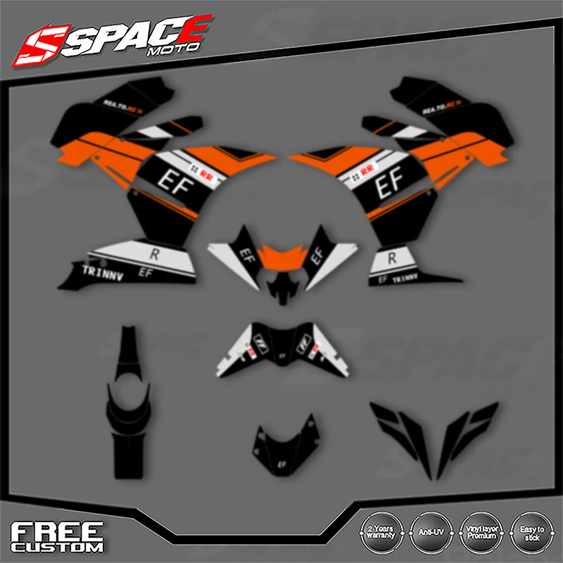 

SPACE Custom Motorcycle Graphics For KTM 2014 2015 2016 RC 14-16 RC250 390 Decal Stickers Kits 005