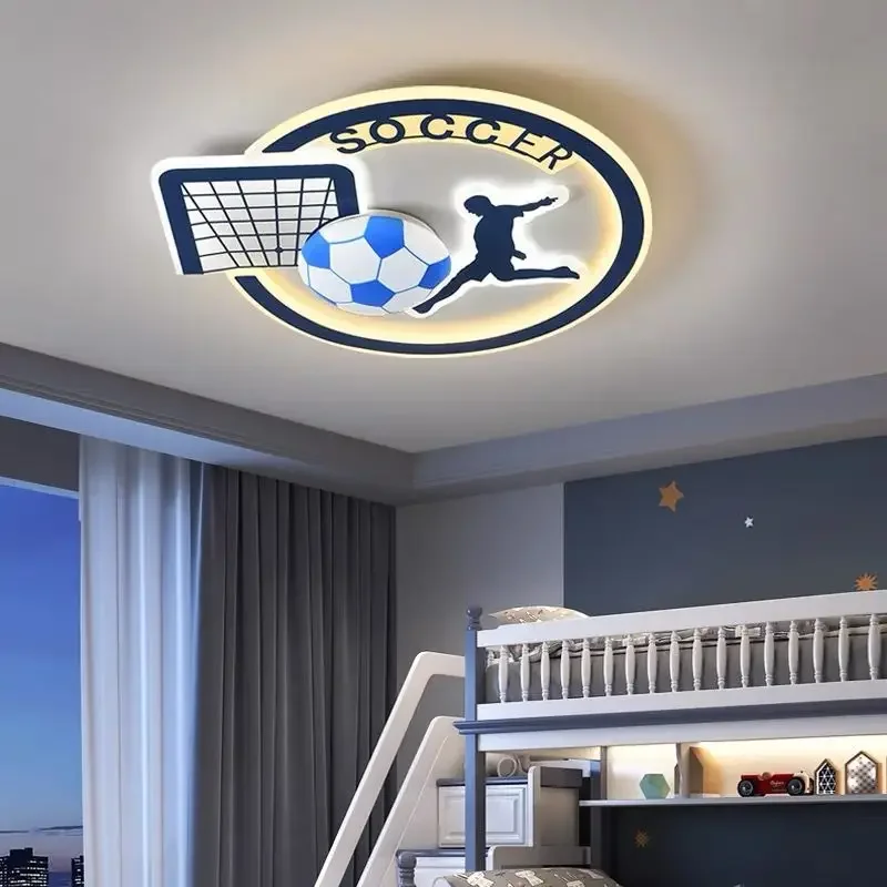 Modern Cartoon Simple Football Led Ceiling Lamp Personality Creativity Boy Bedroom Children's Room decoration Light Fixtures