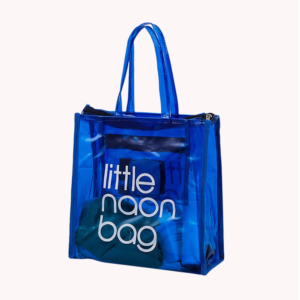 Borsa trasparente in PVC Pochette da spiaggia per lo shopping impermeabile di grande capacità trasparente