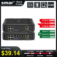 Smar 4CH/8CH 1080P 5MP 4K POE H.265 Network Video Recorder NVR Security Camera System Surveillance Audio  AI Face Detect Icsee