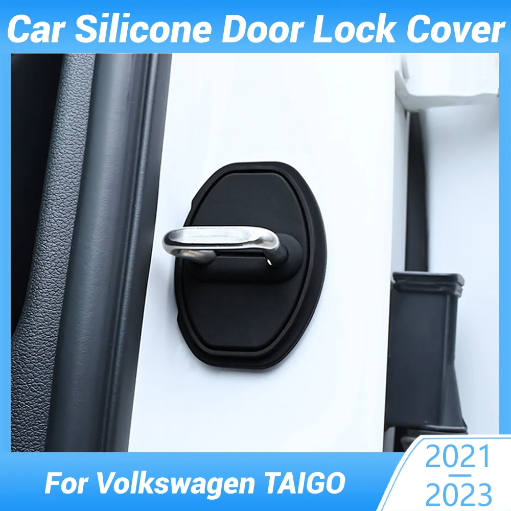 

Car Door Mute Damping Cushion Silicone Door Lock Buckle Door Anti-collision Protective Cover For Volkswagen TAIGO 2021-2023
