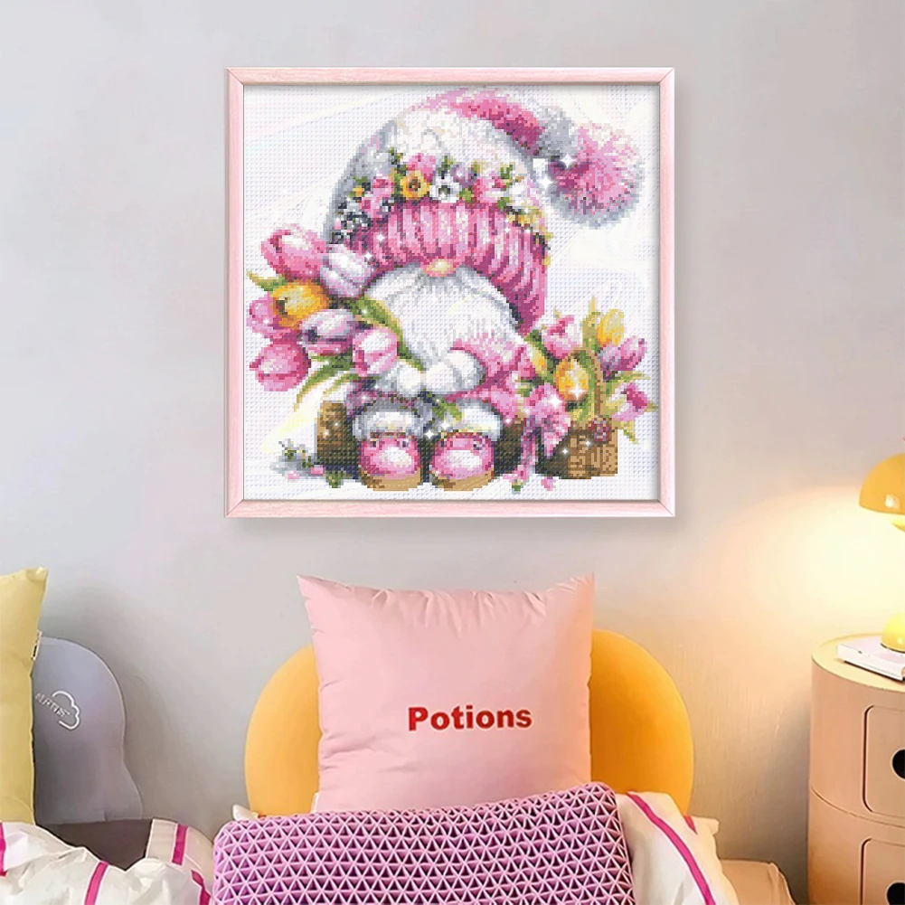 

Partial Embroidery Bead Gnome 9CT DIY Cross Stitch Kit for Living Room Bedroom