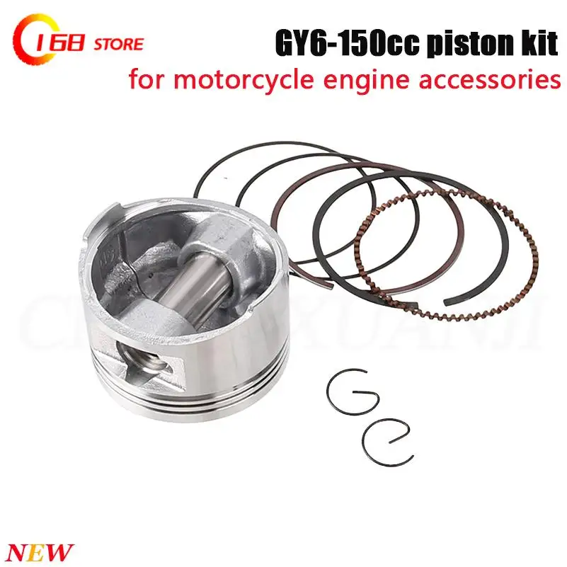 

Universal for GY6-150 medium cylinder piston modification accessories, new motorcycle engine piston rings, piston pins