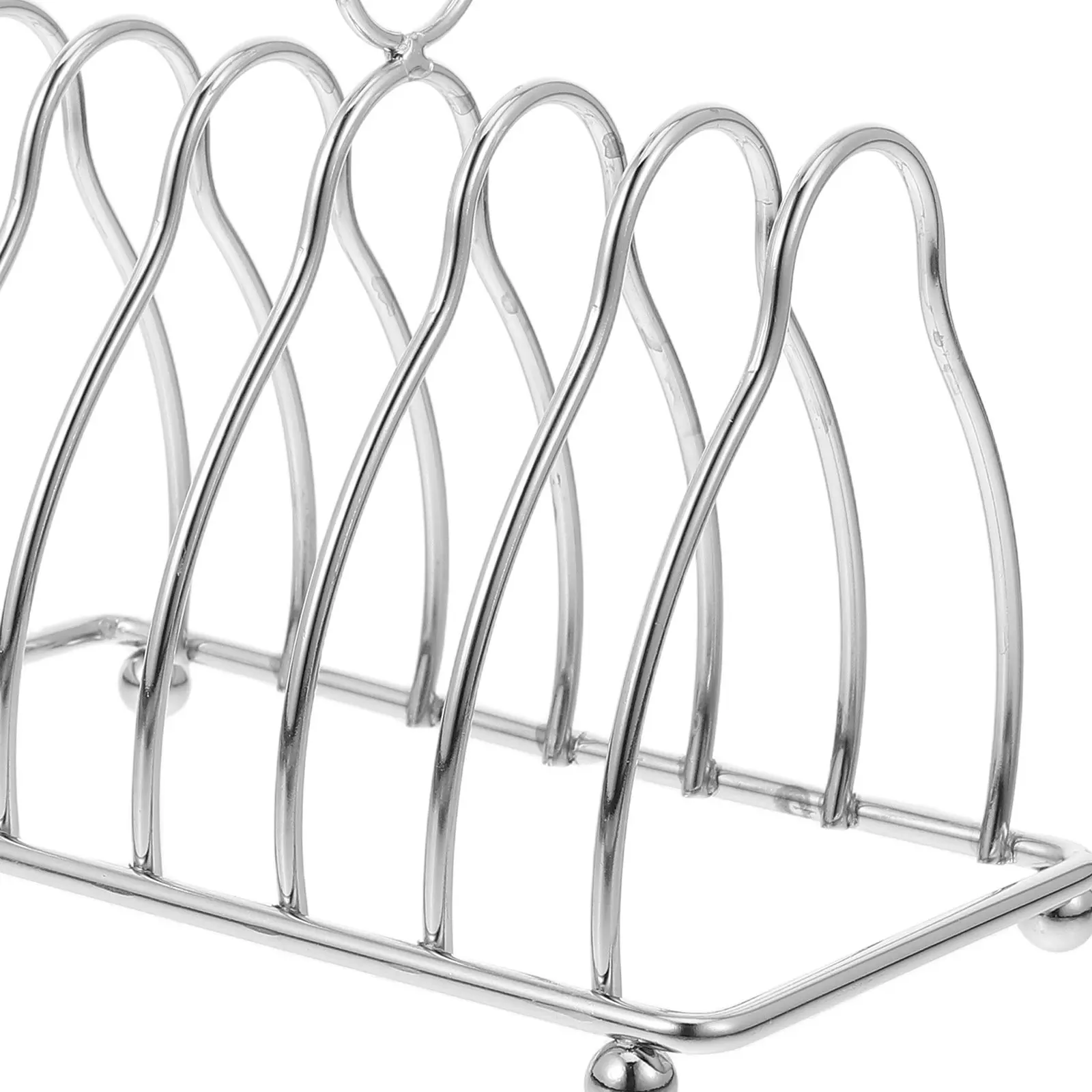 Stainless Steel Bread Storage Rack 6-Slices Multifunctional Kitchen Organizer Toast Holder Bread Loaf Slice Display Stand Metal